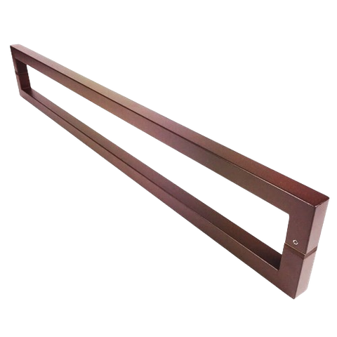 Puxador Portas Duplo Aço Inox Padrão Corten Slin 50 Cm para Portas: Pivotantes/madeira/vidro Tempera