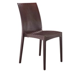 Kit 4 Cadeiras Rattan em Pp para Restaurantes Sala de Jantar Cozinha Área Externa Ecomhome - 4