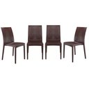 Ver imagem 2 de Kit 4 Cadeiras Rattan em Pp para Restaurantes Sala de Jantar Cozinha Área Externa Ecomhome