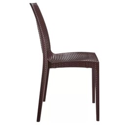 Kit 4 Cadeiras Rattan em Pp para Restaurantes Sala de Jantar Cozinha Área Externa Ecomhome - 5