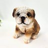 Cachorro Bulldog Marrom Decorativo Pet Decor Escultura - 6