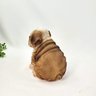 Cachorro Bulldog Marrom Decorativo Pet Decor Escultura - 4