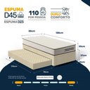 Ver imagem 2 de Cama Box Solteiro com Colchão de Espuma D45 Double Comfort + Auxiliar de Espuma Unique 88cm