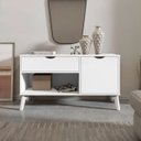 Ver imagem 2 de Buffet Aparador Retrô London Branco Pés Palito Rv Moveis