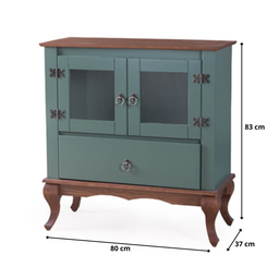 Balcão de Madeira Maciça 2 Portas D120 - (verde) - 3