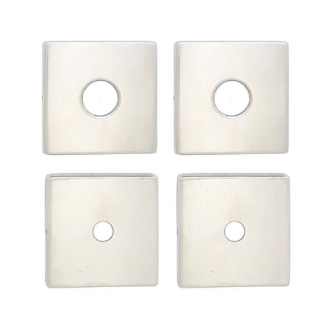 Jogo de Roseta Banheiro Rq1 Quadrada 823 Inox Escovado Stam