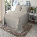 Ver imagem 1 de Jogo de Cama Casal Algodão 180 Fios 4 Peças Liso Conforto