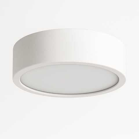 Plafon D250 Aluminio Teto e27 2 Luzes Lumini Lab - Branco Microtextura