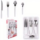 Ver imagem 6 de Kit Jogo Talheres 24 Peças Faqueiro Gaveteiro Talher Garfo Faca Colher Aço Inox Cozinha Gourmet - Br