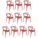 Ver imagem 1 de Conjunto 10 Cadeiras Allegra Vermelho