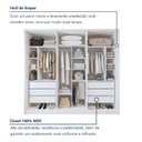 Ver imagem 6 de Closet Casal 6 Gavetas 242cm sem Portas Aspen Premium Branco