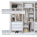 Ver mais imagens de Closet Casal 6 Gavetas 242cm sem Portas Aspen Premium Branco