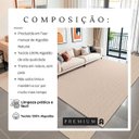 Ver imagem 3 de Tapete Sala Quarto Sisal 2,00m x 2,50m Rústico Antiderrapante Decorativo Artesanal Geométrico