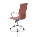 Ver imagem 1 de Cadeira Presidente Charles Eames Esteirinha Couro Pu 11P:Caramelo