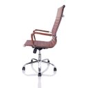 Ver imagem 4 de Cadeira Presidente Charles Eames Esteirinha Couro Pu 11P:Caramelo