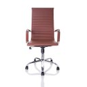 Ver imagem 2 de Cadeira Presidente Charles Eames Esteirinha Couro Pu 11P:Caramelo