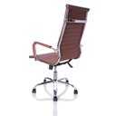 Ver imagem 3 de Cadeira Presidente Charles Eames Esteirinha Couro Pu 11P:Caramelo