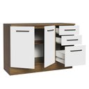 Ver imagem 2 de Balcão de Pia Cozinha 2 Portas e 3 Gavetas (com Tampo) Rustic/branco Agata Madesa Rustic/branco