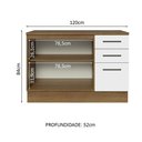 Ver imagem 3 de Balcão de Pia Cozinha 2 Portas e 3 Gavetas (com Tampo) Rustic/branco Agata Madesa Rustic/branco