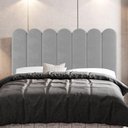 Ver imagem 4 de Cabeceira Cama Box Casal Queen Size Lana 160cm Suede Cinza Claro - Abmaza