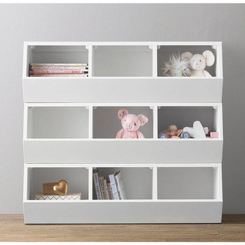 Organizador Infantil Teca MDF 90cm Branco Woodcore