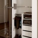 Ver imagem 5 de Guarda Roupa Casal 2 Portas Correr Vidro Reflecta com LED 200cm x 55,8cm x 230cm 100% MDF Cor:Branco