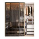 Ver imagem 2 de Guarda Roupa Casal 2 Portas Correr Vidro Reflecta com LED 200cm x 55,8cm x 230cm 100% MDF Cor:Branco