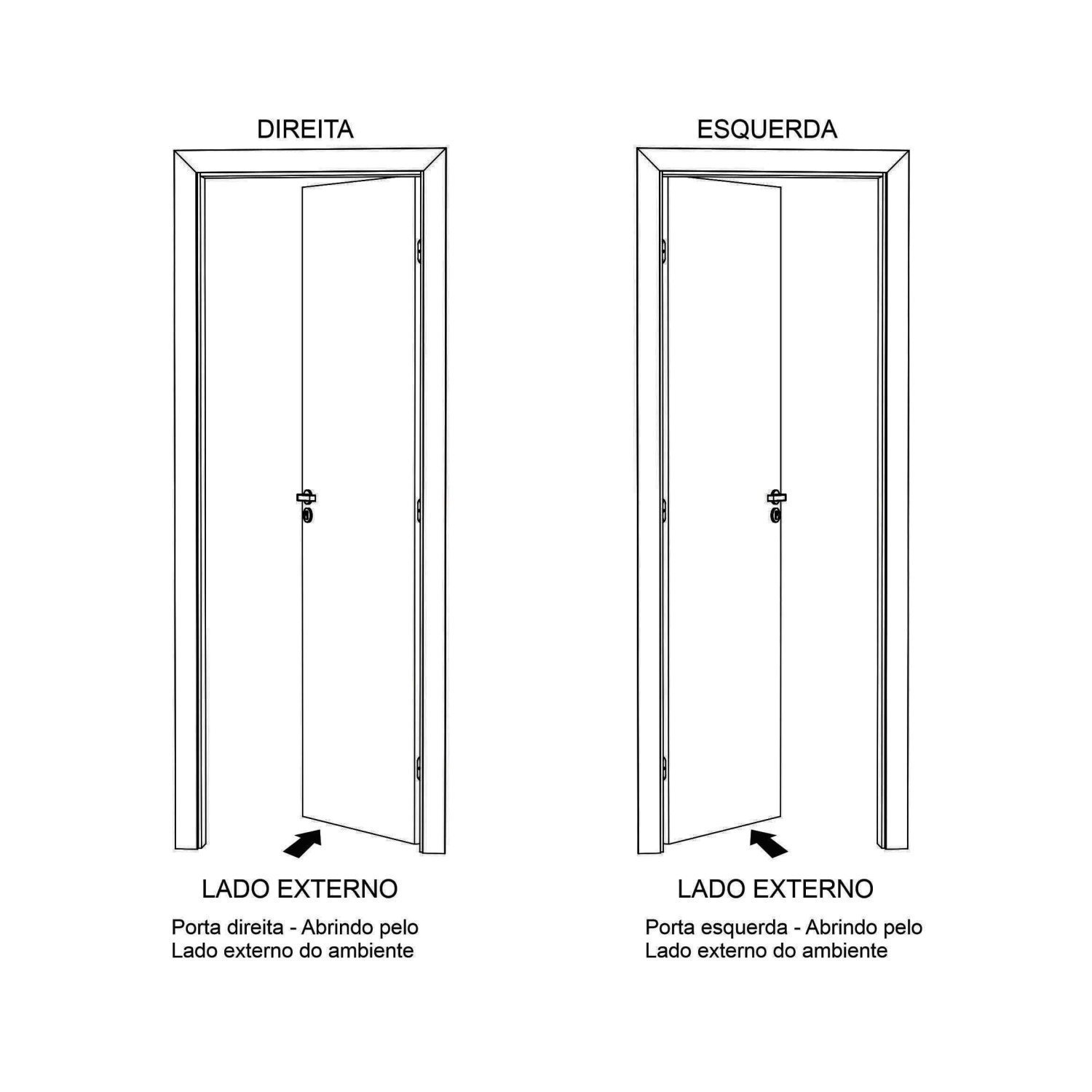 Kit Porta de Madeira 210x70cm Batente Ultra 15cm Lugano Premium Famossul - 4
