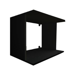 Suporte de Microondas Simples em Mdf Preto [f031]