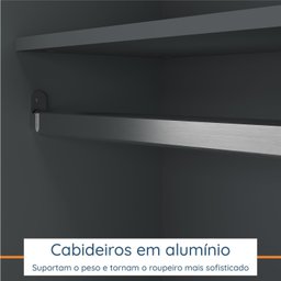 Guarda Roupa Casal 2 Portas Deslizantes 2 Gavetas Allure Yescasa - 8