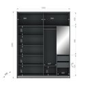 Ver imagem 5 de Guarda Roupa Casal 2 Portas Deslizantes 2 Gavetas Allure Yescasa