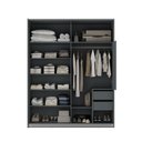 Ver imagem 3 de Guarda Roupa Casal 2 Portas Deslizantes 2 Gavetas Allure Yescasa