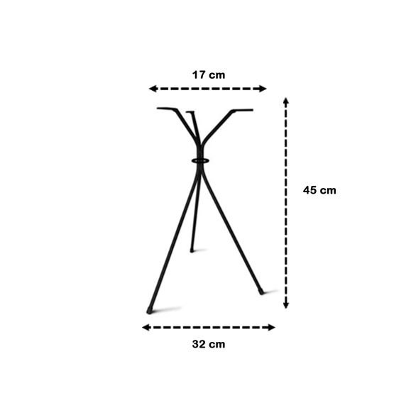 Base Pé 45cm Mesa Lateral Aço Mesinha Apoio Tripé - 4