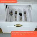Ver mais imagens de Cozinha Compacta 4 Peças com Balcão Pia / Canto Reto e Porta Toalhas com Tampo 100% MDF Emily