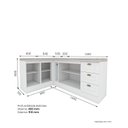 Ver imagem 3 de Cozinha Compacta 4 Peças com Balcão Pia / Canto Reto e Porta Toalhas com Tampo 100% MDF Emily