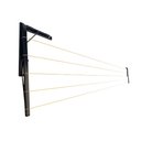 Ver imagem 3 de Varal Retrátil Preto de Metal para Parede ou Muro com Alta Capacidade de Peso 90kg