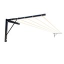 Ver imagem 2 de Varal Retrátil Preto de Metal para Parede ou Muro com Alta Capacidade de Peso 90kg