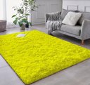 Ver imagem 1 de Tapete Saturs Shaggy Pelo Alto Amarelo - 200 x 240 cm Tapete para Sala e Quarto