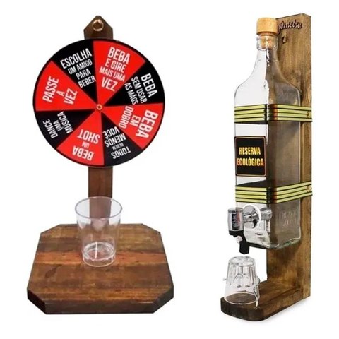 Pingometro Artesanal com Jogo Roleta Gira Gira de Parede Decor