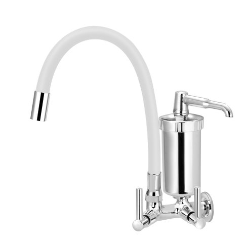 Torneira Filtro Gourmet Flexível Colorido Parede Luxo 1/4 V:branco