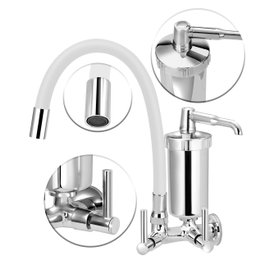 Torneira Filtro Gourmet Flexível Colorido Parede Luxo 1/4 V:branco - 2