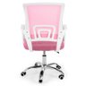 Cadeira Secretária Office em Tela Mesh Base Giratória - Cor Rosa - 6