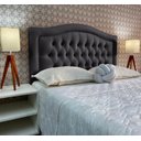 Ver imagem 2 de Cabeceira King Estofada Capitonê Provençal Corano Cinza 195 X 120 Plus Rbl