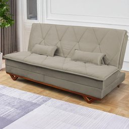 Sofá Cama Estoril 1,90m Suede Velut - King House - 1