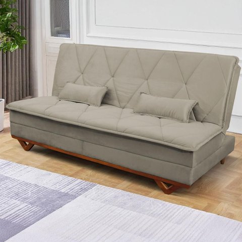 Sofá Cama Estoril 1,90m Suede Velut - King House
