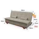 Ver imagem 4 de Sofá Cama Estoril 1,90m Suede Velut - King House