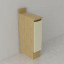 Ver imagem 1 de Balcão Porta Temperos 2 Andares com Rodapé e Tampo 20cm Nanda Tecnomobili