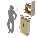 Ver imagem 2 de Balcão Porta Temperos 2 Andares com Rodapé e Tampo 20cm Nanda Tecnomobili