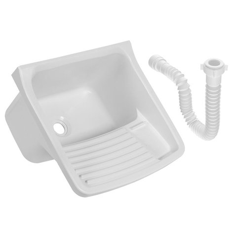 Tanque Plástico com Sifão Universal 22 Litros 47x42,8x26,7cm Astra Branco