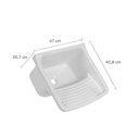 Ver imagem 4 de Tanque Plástico com Sifão Universal 22 Litros 47x42,8x26,7cm Astra Branco